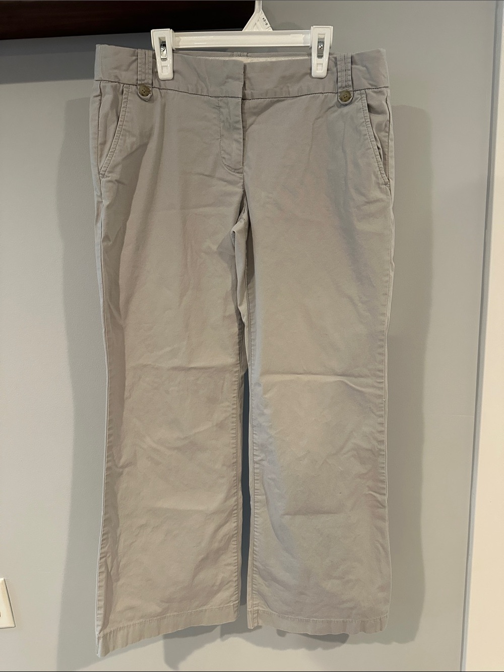 J. Crew Women's Wide-Leg Jeans in Light Gray